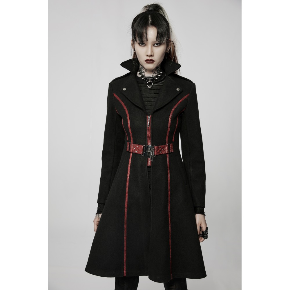 Punk Rave - Nihilist Notes Coat - Black/Red